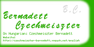 bernadett czechmeiszter business card